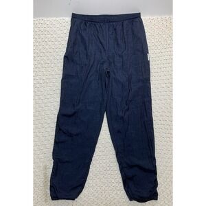Vtg Givenchy Activewear Windbreaker Nylon Track Pants Men XL Navy Blue‎